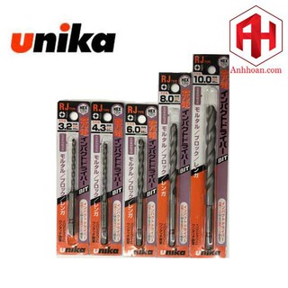 Mũi khoan tường chuôi lục giác Unika-Japan mã RJ 3.2mm-10mm
