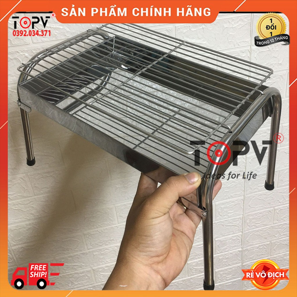 Bếp nướng ngoài trời, Bếp nướng than hoa gấp gọn TopV GXS, đi du lịch, picnic tiện lợi