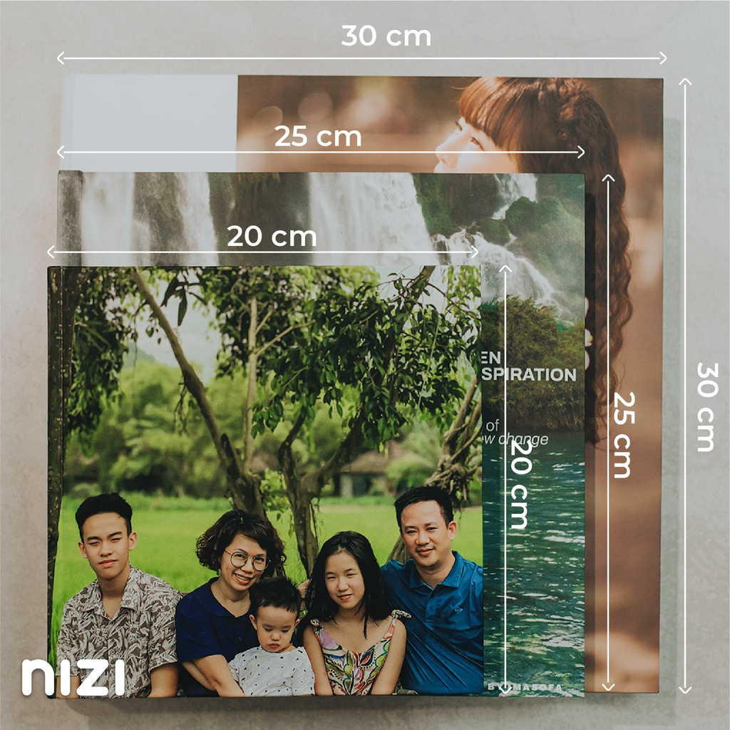 In sách ảnh theo yêu cầu bìa cứng 40 trang 20 x 20cm - In HD trên app NIZI