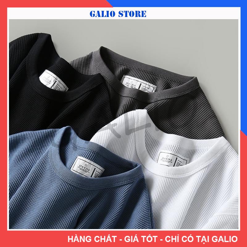 Áo phông ngắn tay, Áo thun nam xốp cổ tròn thoáng mát mặc hè cực đẹp - GALIO