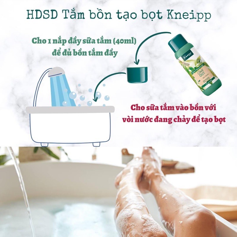 Tắm bồn tạo bọt cho nam Kneipp