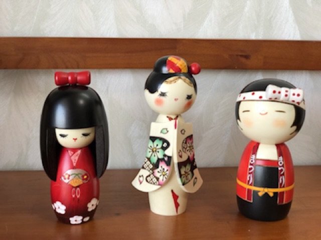 Búp bê Sakurakimachi, búp bê Kokeshi Nhật Bản, búp bê gỗ handmade cam kết hàng chính hãng Nhật Bản