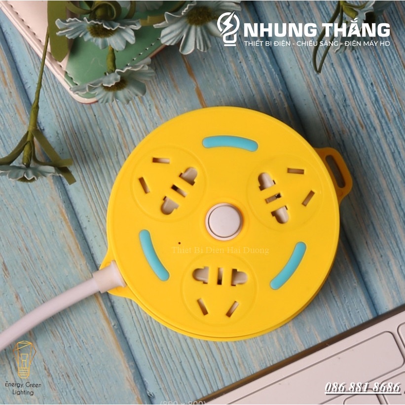 Ổ Cắm Điện Thông Minh Chuyển Đổi Đa Chức Năng OD-343 Dây Dài 1m8 - Có Đầu Cắm USB Chuẩn Sạc An Toàn Chống Giật