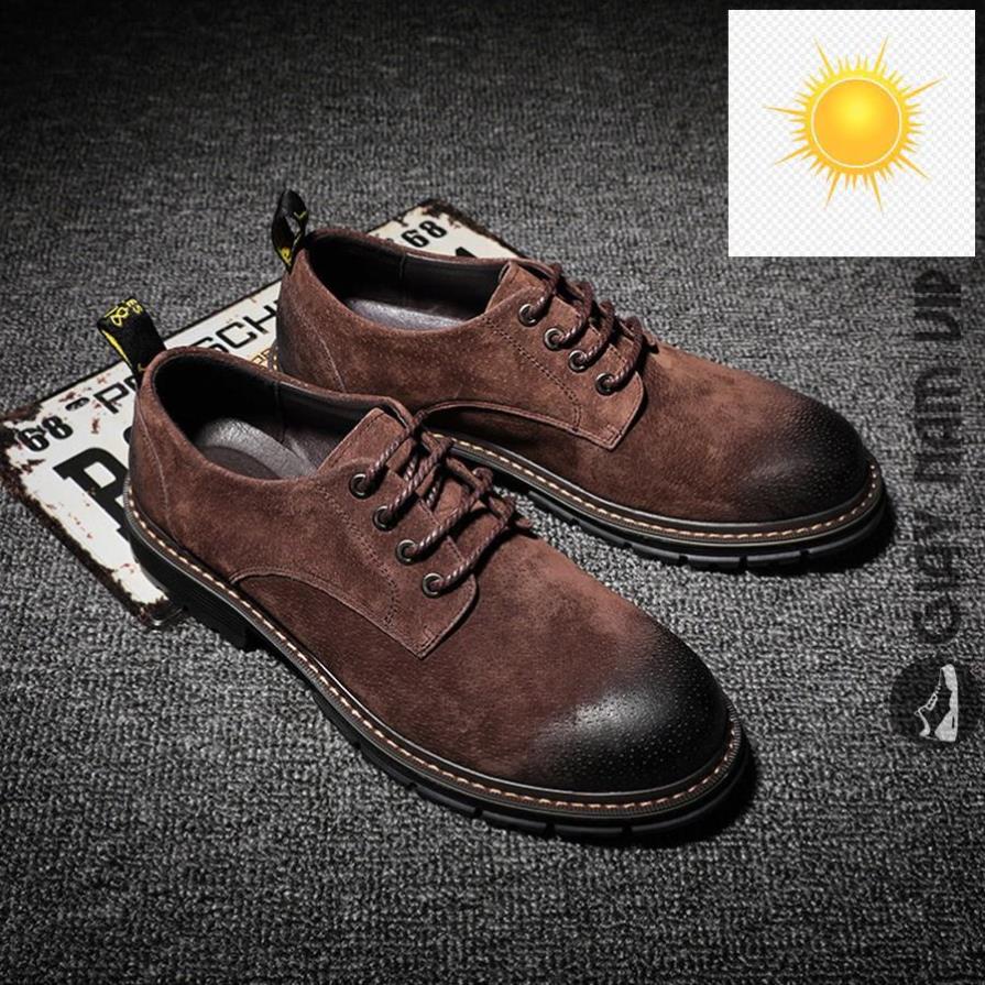 ️🥇 Giày Da Lộn Nam Cao Cấp Hàn Quốc Đẹp Cao Cấp GIAYNAMVIP Giày Đốc Nam Cổ Ngắn Vintage GNK20 ️🥇