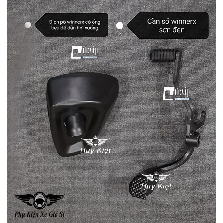 (3260) - Combo Cho Xe  Winner X - Gồm Ốp Chụp Đích Pô Kèm Ống Tiêu + Cần Số 2 Chiều Winner X
