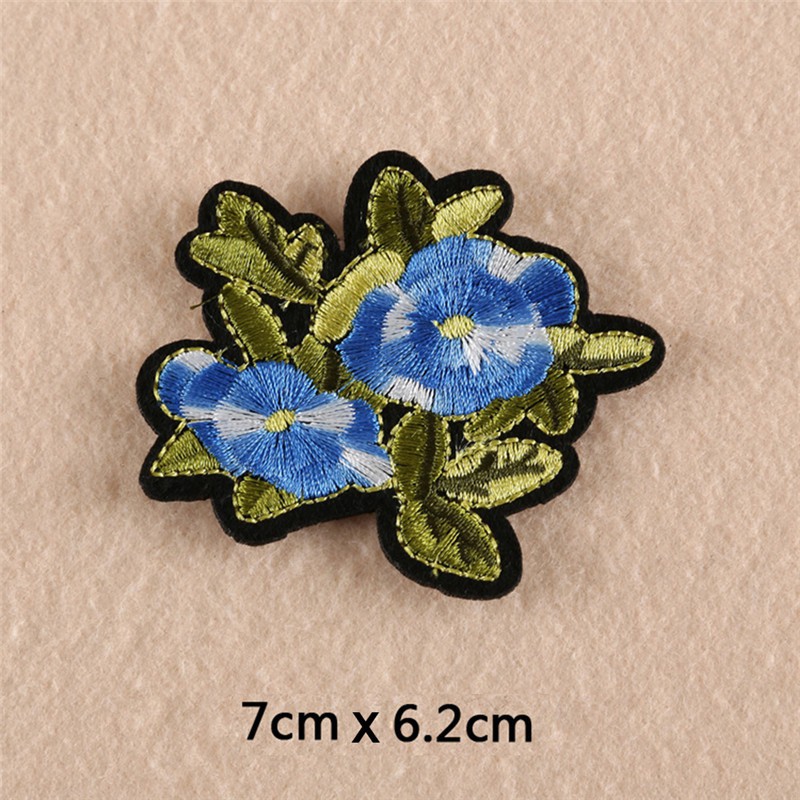 8 miếng vải thêu trang trí hình hoa xinh xắn