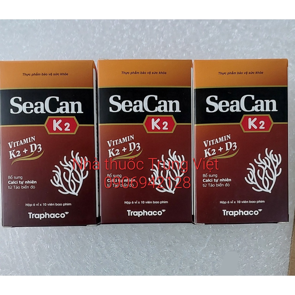 Viên uống bổ sung Canxi Seacan Traphaco - Hộp 60 viên