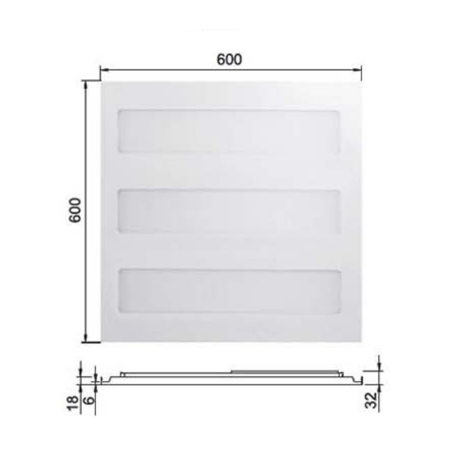 ĐÈN LED PANEL ÂM TRẦN 36W Kích Thước 600X600 Ánh Sáng Trắng