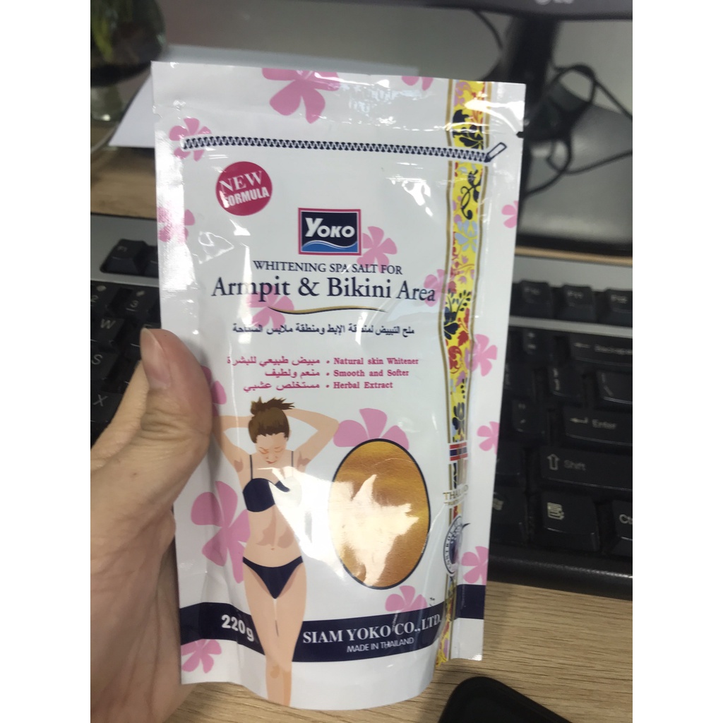 Muối Tắm tẩy tế bào chết Thái Bikini YOKO -Tẩy Tế Bào Chết Vùng Nách và bikini Whitening Spa Salt 220g | BigBuy360 - bigbuy360.vn