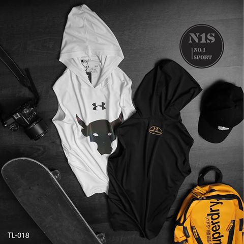 SALE BỎ MẪU - Tanktop Nón Logo Phản Quang - Trắng Size M dưới 70kg Mặc Vừa