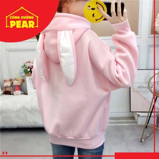 “ÁO HOODIE” +Áo khoác nỉ hoodie tai thỏ cute - Công xưởng Pear