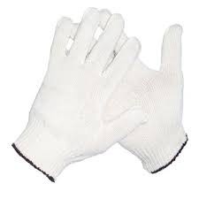 (Compo 10) đôi Găng tay bảo hộ lao động sợi poly 50g ôm sát, chống trượt, chống giãn Màu trắng-loại dày