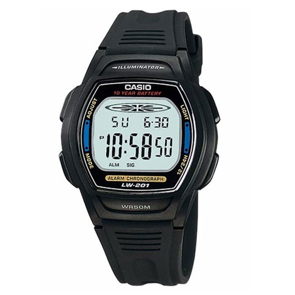 Đồng hồ điện tử nữ Casio LW-201-2AVDF dây nhựa