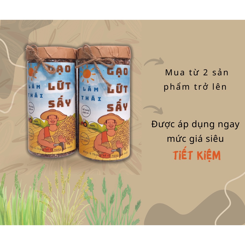 Hủ gạo lứt sấy Lâm Thái vị rong biển 300g - Chuẩn 100% gạo lứt huyết rồng [CỰC NGON & DINH DUỠNG] ăn vặt, ăn kiêng | BigBuy360 - bigbuy360.vn