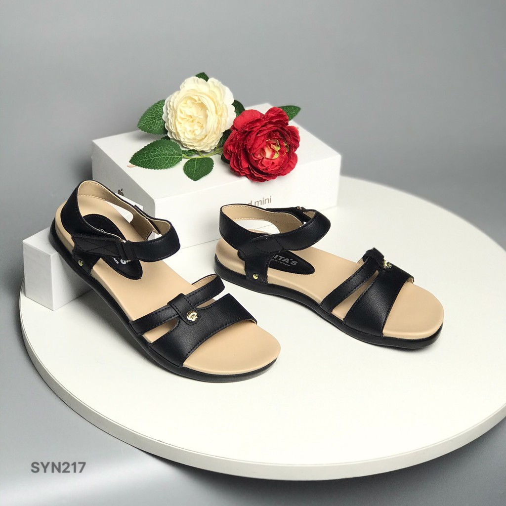 Sandal nữ BITAS ❤️FREESHIP❤️ Dép quai hậu học sinh cách điệu đế bằng SYN217
