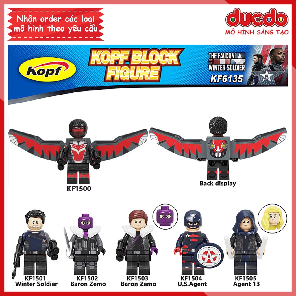 Minifigures nhân vật trong Marvel Winter Soldier Falcon - Đồ chơi Lắp ghép Xếp hình Mini Mô hình Iron Man Kopf KF6135