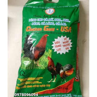 2kg thức ăn gà đá Chicken Gold cám gà chọi ngũ cốc gà đá chicken gold