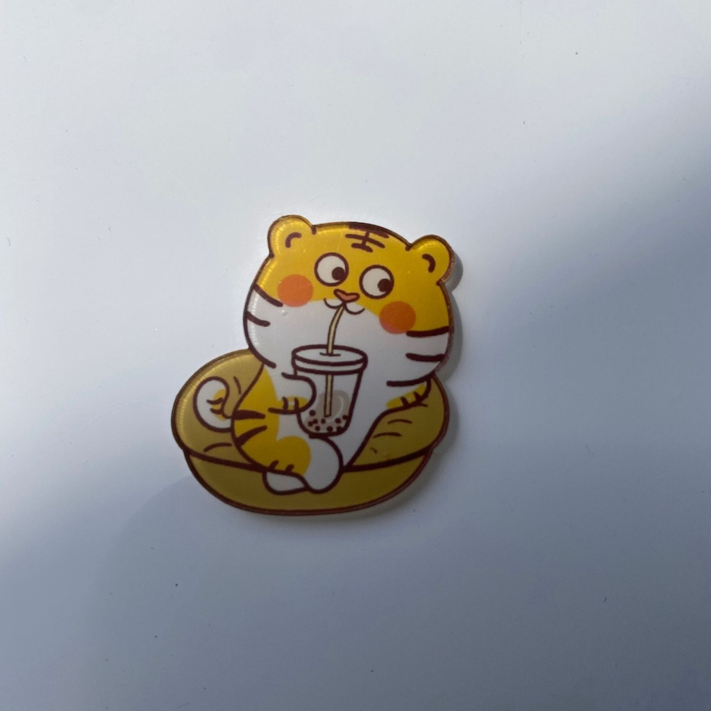 Sticker cài áo, Huy hiệu balo dễ thương Tobun Fashion nhựa acrylic SPM08