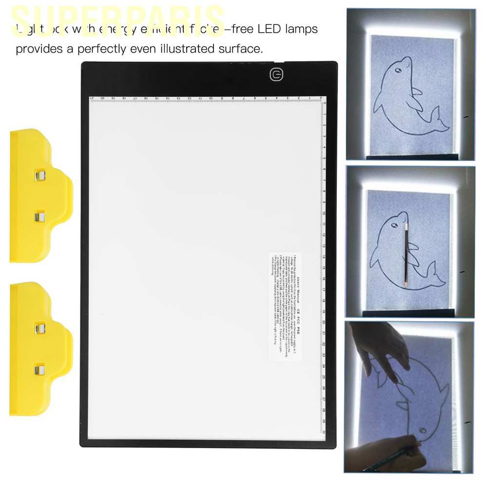 Bảng Vẽ Điện Tử Superpais A4 Có Đèn Led Và Phụ Kiện