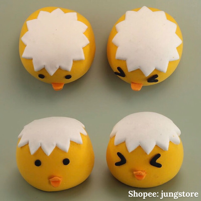 Khuôn bánh bao tạo hình mũ gà, mũ heo hình vỏ trứng