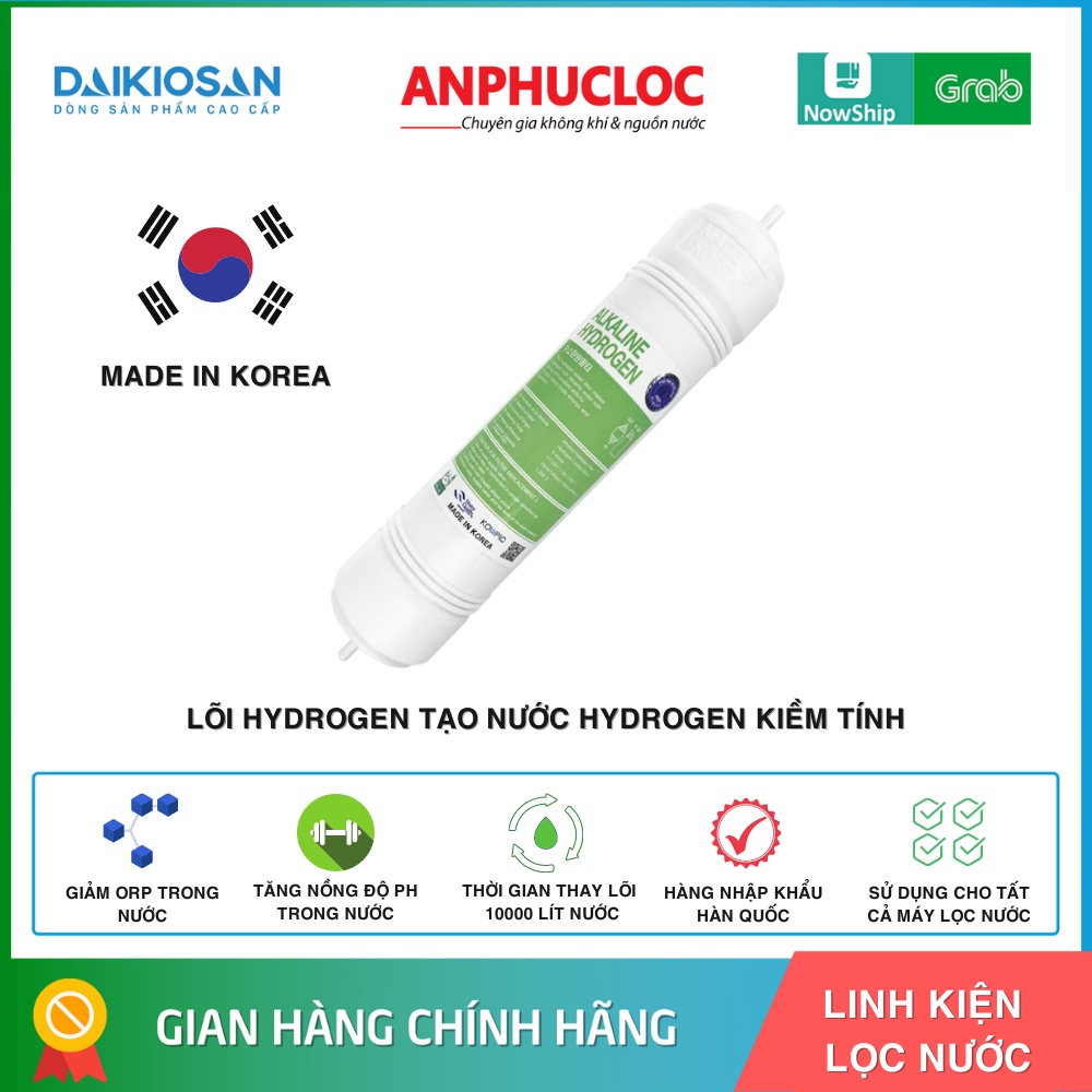 [CHÍNH HÃNG] LÕI LỌC HYDROGEN ALKALINE HÀN QUỐC DÙNG CHO Daikiosan, Makano, Kangaroo, Sunhouse, Karofi, Nakami, Takasa