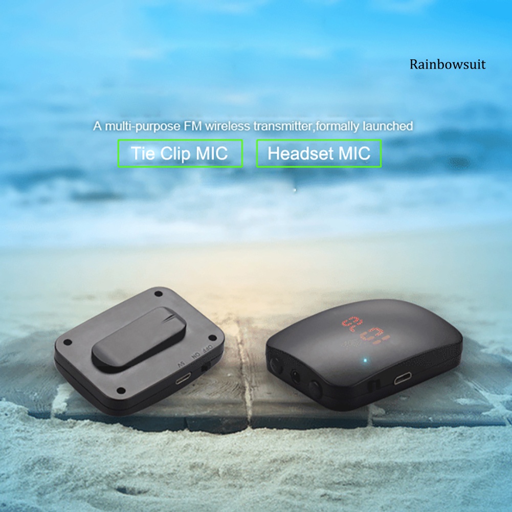 Micro RB Không Dây Có Kẹp Gắn Cổ Áo Hỗ Trợ Truyền Tín Hiệu FM Và Phụ Kiện