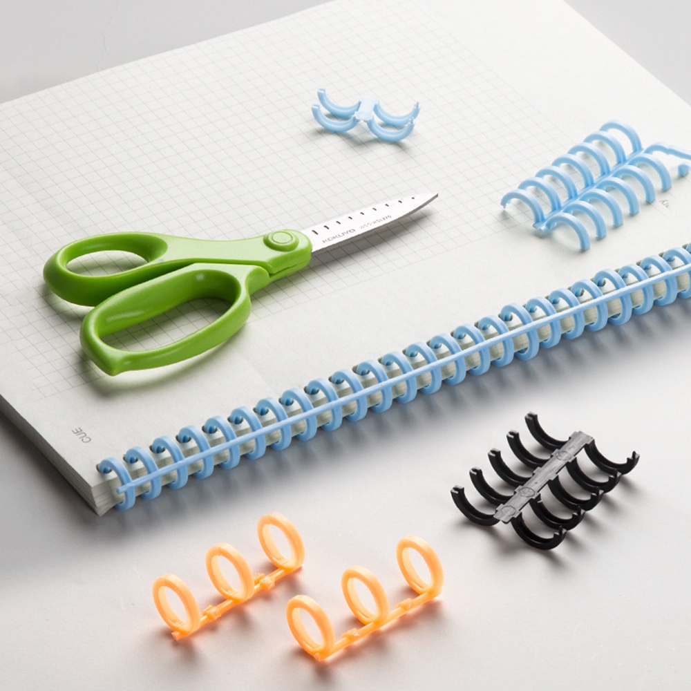 Bộ 10 vòng nhựa chia 6 màu 30 lỗ dùng trang trí sổ tay DIY ELEGANT81