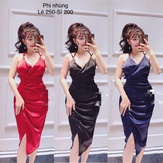 Đầm body thun phi bóng dày dặn