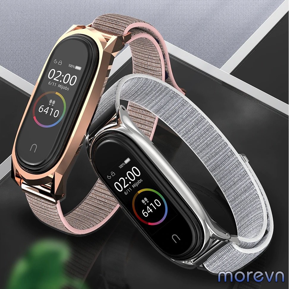 Dây đeo Mi band 4, miband 3 NYLON viền nhọn GT, viền sọc TF Mijobs - dây đeo thay thế miband 4, mi band 3 NYLON (MIJOBS)