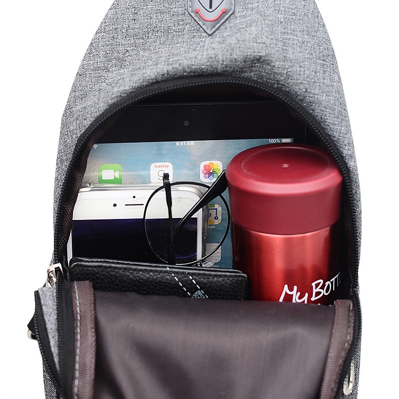 Túi đeo chéo nam, Thời Trang Hàn Quốc 4 ngăn kèm tai nghe | BigBuy360 - bigbuy360.vn