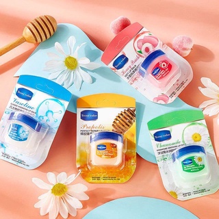COMBO 4 HŨ DƯỠNG MÔI VASELINE CHÍNH HÃNG NỘI ĐỊA (Set đủ 4 mùi bạc hà, mật ong, hoa cúc, đào)