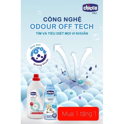 Nước giặt - xả Chicco 0m+ kháng khuẩn