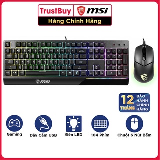 Bộ bàn phím giả cơ và chuột gaming msi vigor gk30 us - hàng chính hãng