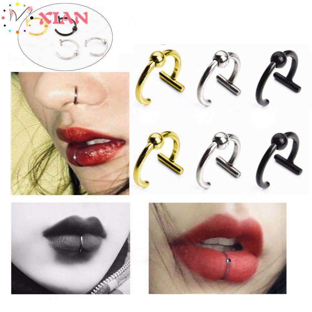 Khuyên kẹp mũi / môi nhiều màu thời trang cho nam nữ