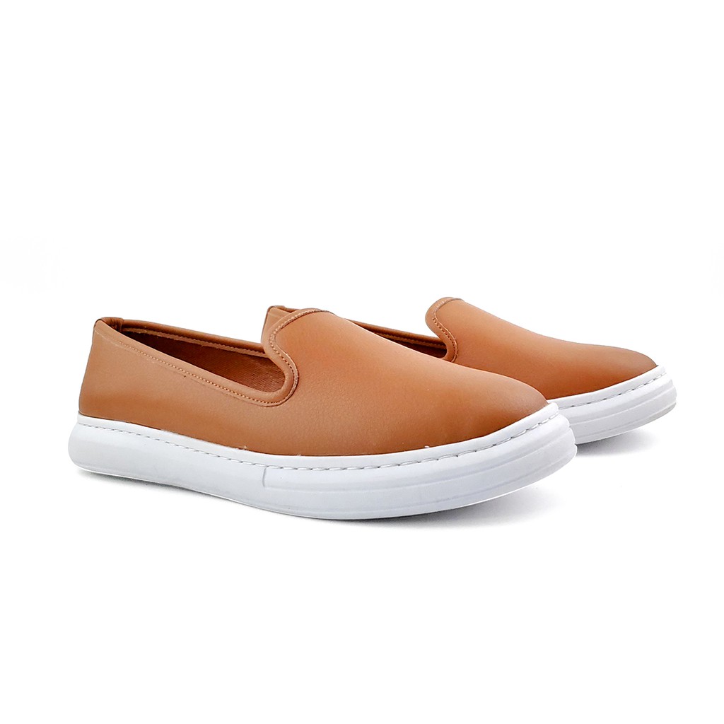 Giày bệt Slip On nữ Da thật cao cấp Da mềm Siêu Nhẹ Siêu Êm HANO - B0755