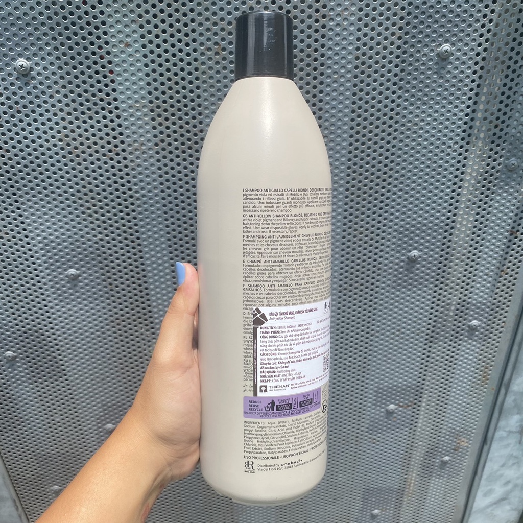 Dầu gội tím khử vàng & chăm sóc tóc vàng sáng RR Line Therapy Star Sliver Shampoo 1000ml