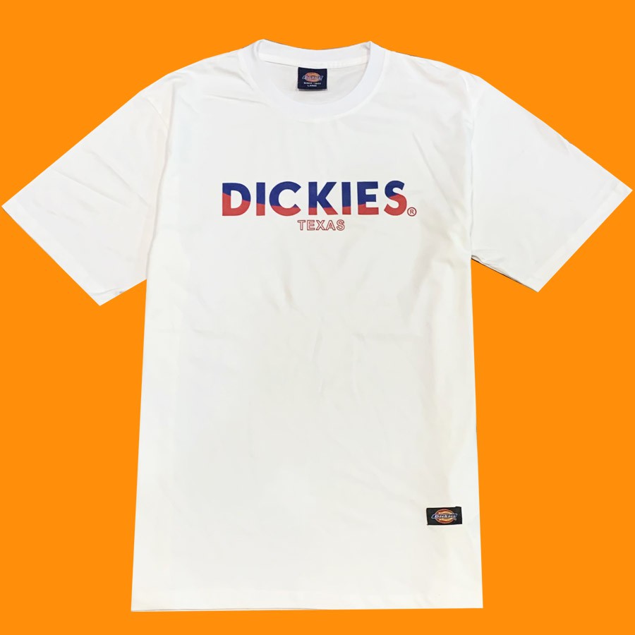 Áo thun nam nữ unisex Dickies tay ngắn in chữ ngực, chất cotton 100% chính hãng - Helistore