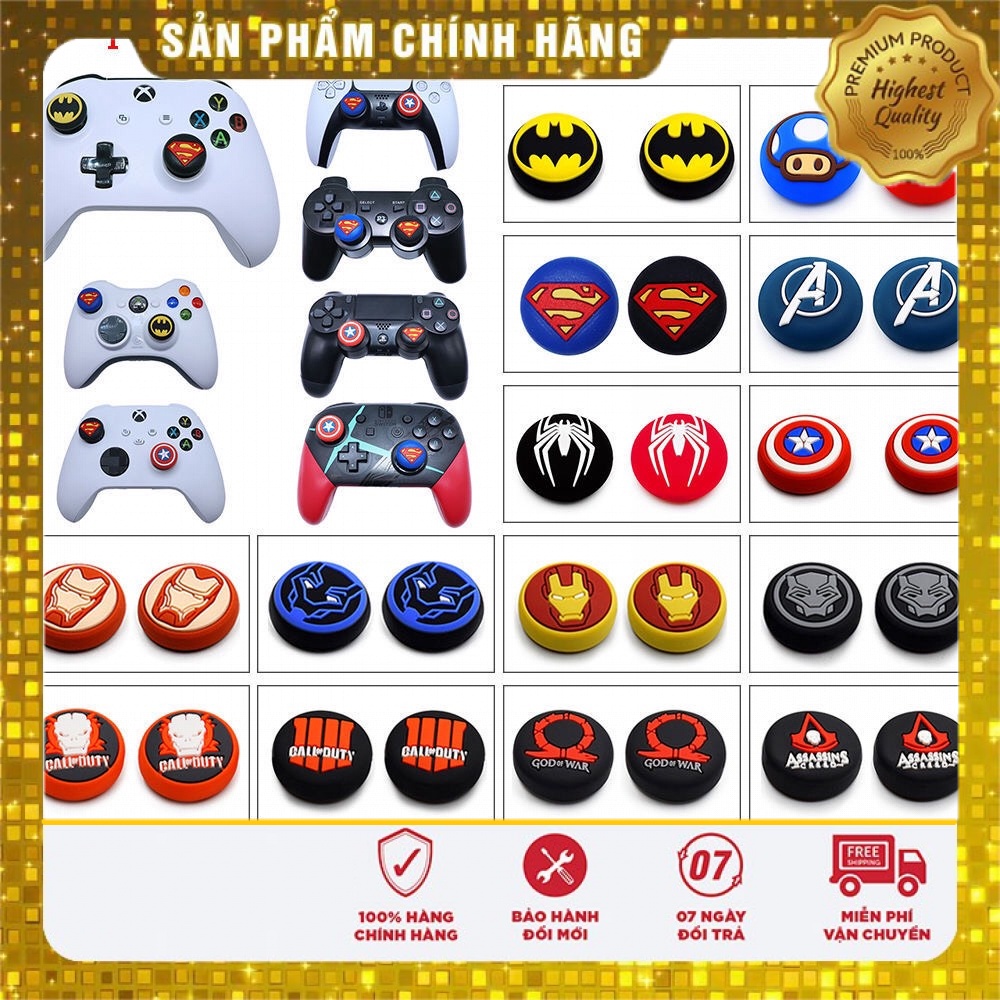 Núm cao su bọc cần analog cho tay cầm Xbox, PS4 (bán theo cặp 2 núm) - Nhiều màu lựa chọn