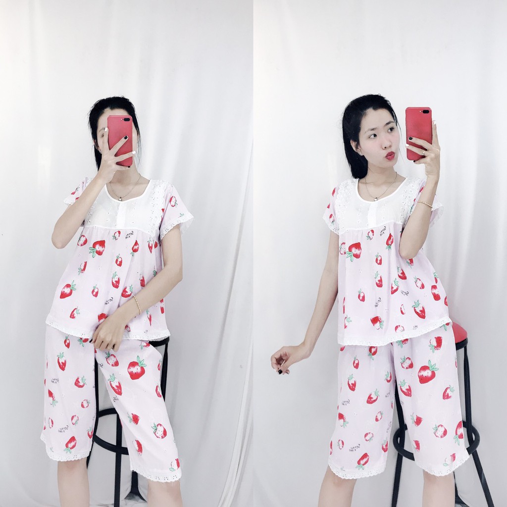 Đồ Bộ Nữ Pijama Mặc Nhà Kute Quảng Châu Tiểu Thơ Xinh Nhiều Màu | BigBuy360 - bigbuy360.vn