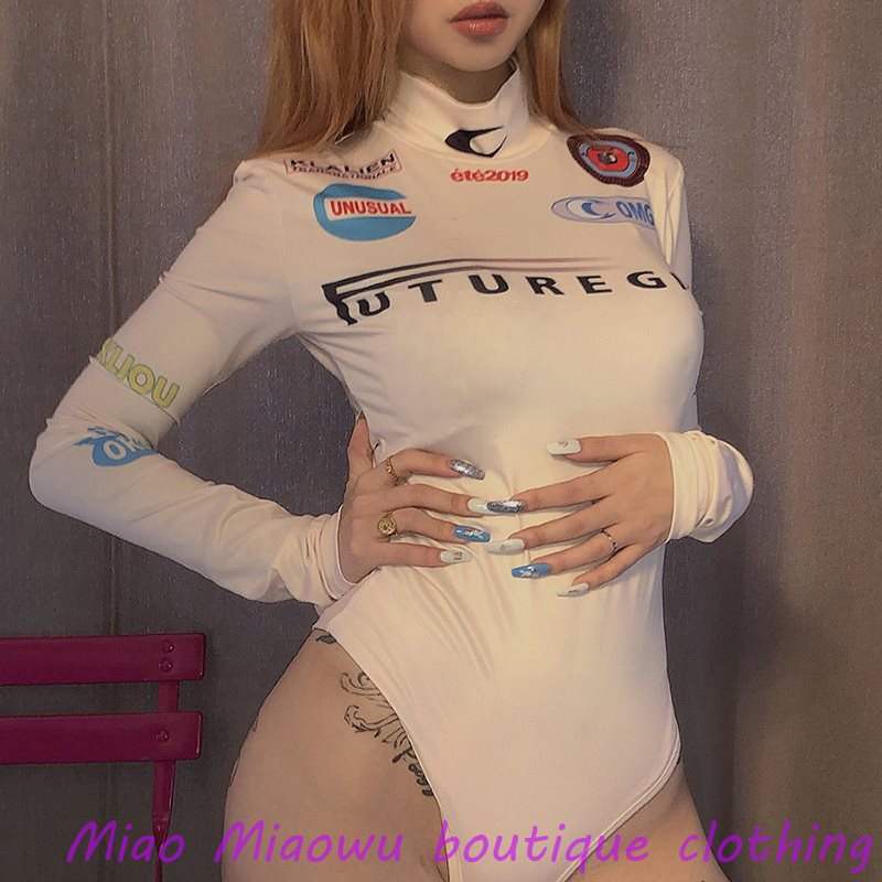 Đồ bơi bó sát tay dài trắng áo thể thao sát háng cổ cao ôm body ulzzang trắng