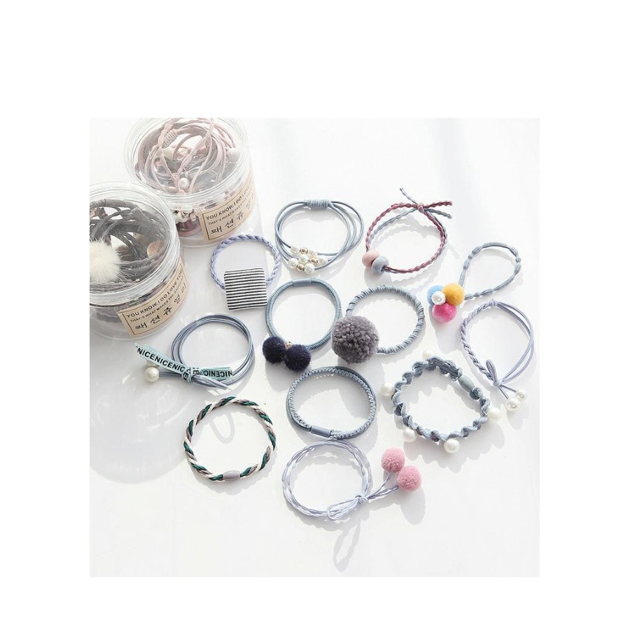 Sét 12 dây buộc tóc xuất Hàn loại tốt HD03