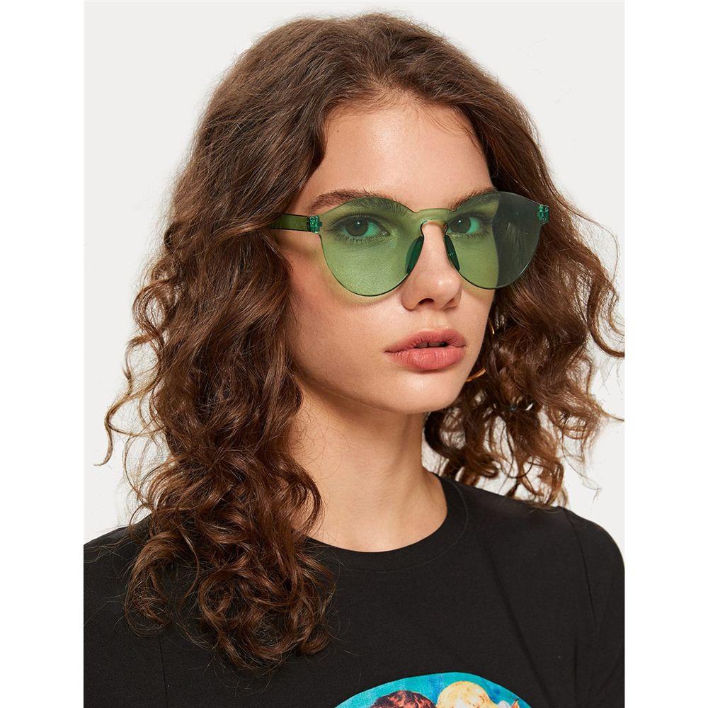 MIHAN1 Accessories Heart Glasses Party Favor Rimless Heart Sunglasses Trendy Transparent Candy Color Costume Eyewear Sunglasses for Women