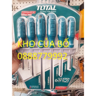 Bộ 6 tua vít dẹp và bake Total THTDC250601