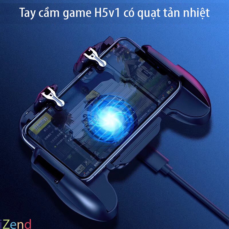 Tay cầm game kèm quạt tản nhiệt H5 công cụ để chơi game PUBG mobile