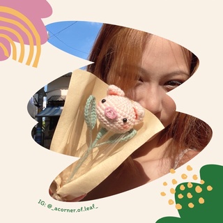 Bông lợn bằng len handmade