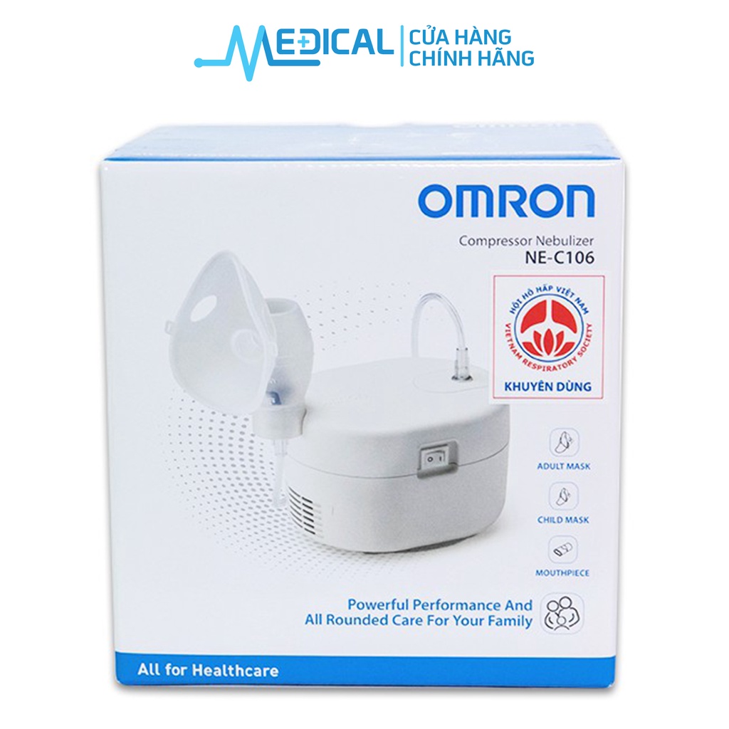 Máy xông mũi họng, khí dung omron ne-c106 chính hãng bảo hành 2 năm - ảnh sản phẩm 2