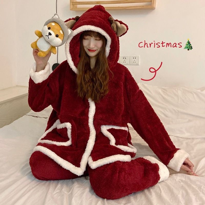 (Sẵn)RDER_ Bộ Ngủ Bông Đỏ Giáng Sinh N33 | BigBuy360 - bigbuy360.vn