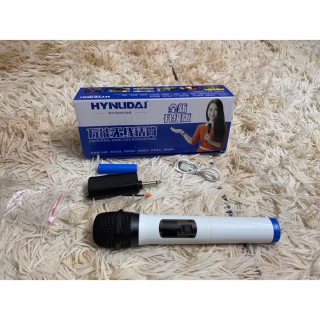Micro cầm tay không dây đa năng kết nối amply loa kéo hát karaoke dạy học