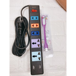 Ổ cắm có dây 3m 5m có 2 ổ đa năng và 2 ổ usb chuẩn sạc ipad