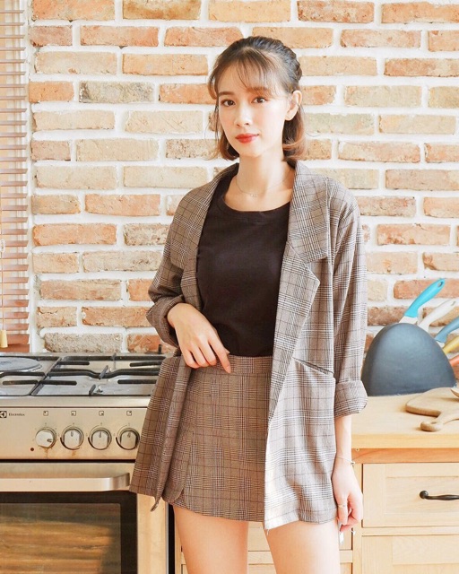 Áo Blazer không khuy & quần váy | BigBuy360 - bigbuy360.vn